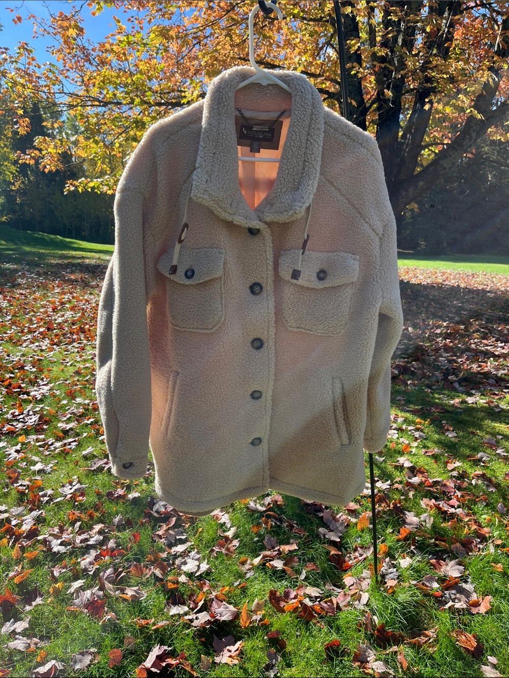 Koolaburra Cream Sherpa Button-Up Jacket